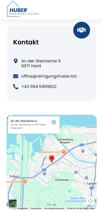 Huber Gebäudereinigung Website